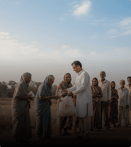 Food distribution for the needy people